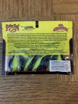 Mr Crappie Strike King Scizzor Shad Body Tuxedo Black - Thumbnail 4