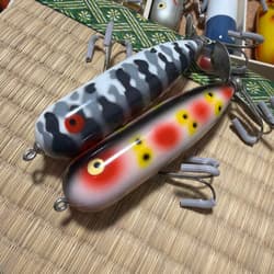 Old Heddon Magnum Torpedo Gray Wakame Small Set of 2 - Thumbnail 11