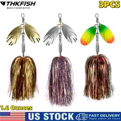 3PCS Premium Bass Fishing Buzzbait Kit Multicolor Swimbaits Hard Metal Lures US - Thumbnail 2