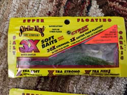 Strike King 3X 5" Zulu Jerk Bait Super Floating Softbait Salt Garlic - Lot of 11 - Thumbnail 4
