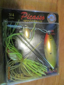 Lot of 3 Picasso Spinnerbait Lures- Vintage Old Stock New in Pack - Thumbnail 6