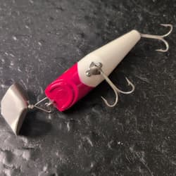 Fred Arbogast Spatterbuzz Buzzbait Red Head Used No Skirt 85mm 125mm - Thumbnail 2