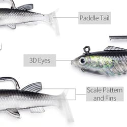 60-Piece Spinnerbait Fishing Lures Kit - Complete Tackle for Enthusiasts - Thumbnail 6