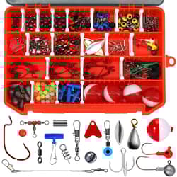 263pcs Fishing Accessories Kit Fishing Tackle Kit Swivels Hooks Split Shots  - Thumbnail 1