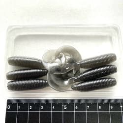 818484 Gary Yamamoto 4 Inch Single Tail Grab 6 Pieces 002 Smoked Condition B C - Thumbnail 1