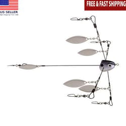 Tour Grade Titanium Umbrella Rig Five Wire System Fishing Lure 3D Eyes New - Thumbnail 1