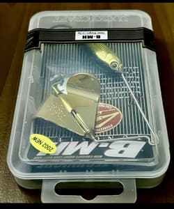 1 Lucky Craft B-MH Skirtless Buzzbait Fishing Lure GOLD BLACK - NEW - DISCONTIN - Thumbnail 4