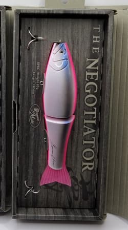 LIMITED Roman Made Negotiator Japan Glide wood swimbait rare lure NIP handmade 2 - Thumbnail 2