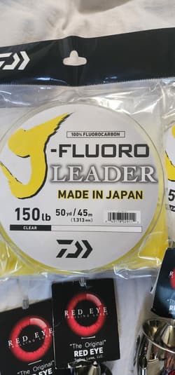 Set of 5 Red Eye Trolling Lures and Daiwa Flourocarbon 150lb Leader Fishing Line - Thumbnail 4