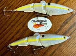 2 Strike King Sexy Swimmer Jointed Swimbait Fishing Lure no Sebile Magic Swimmer - Thumbnail 1