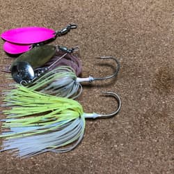 JACKALL Super Eruption Jr. Spinnerbait Set Pink Sexy Shad 15g & Pearl Chart 11g - Thumbnail 4