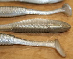 5" Swim Minnow Shad Paddle Tail Swimbait Trailer for A Rig 50 pack bulk Bag - Thumbnail 4