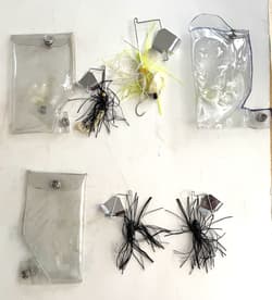 BUZZBAIT LURES Lot-4 Mixed Colors Bass Fishing w Hand-Made Cases Black Yellow - Thumbnail 1