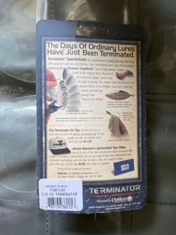 TUFF FIND CLASSIC TERMINATOR TITANIUM SPINNERBAIT UNKNOWN FISHING IN VINTAGE BAG - Thumbnail 10