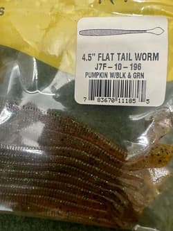 NO.6659 Gary Yamamoto 4.5 inch Flat Tail Worm Near Mint 4-Piece Set - Thumbnail 5