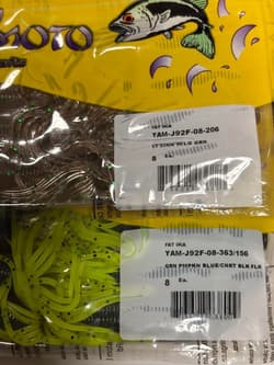Gary Yamamoto Worm Set Fat Squid Cinnamon Green Flake  so - Thumbnail 2