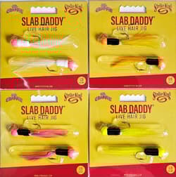(Lot of 6) Strike King Mr. Crappie Slab Daddy Live Hair Jig 1/8 oz Sac-A-Laits! - Thumbnail 2