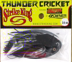 (12) Strike King 3/4 Oz Thunder Cricket Bladed Vibrating Jigs Black Widow New - Thumbnail 3