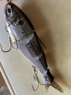 Pogie Lure SHAD Menhaden 2.30 oz. Orig. OC Swimbait White Bait 🔥BASS/Striper - Thumbnail 9