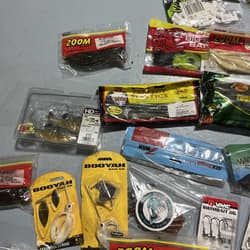 Lot Of Bass Fishing Baits Zoom Booyah VMC Bass Pro Powerbait Tubes Spinnerbaits - Thumbnail 8