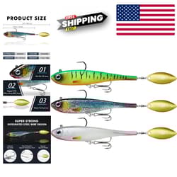 Vibrating Soft Swimbaits for Bass and Trout - 8 Inch, Family Fishing Essentials - Thumbnail 1