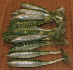 3.5 Swim Minnow Light Smallie Magic Paddle Tail Swimbait Trailer for A Rig 50 pk - Thumbnail 3