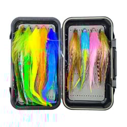 Fishing Accessories 9 Pcs Lure Set with Feather Hooks and Carrying Box - Thumbnail 1