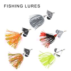 5Pcs Bass Fishing Lures Spinner Baits Buzzbait Jigging Lures Swimbait Jig Lures - Thumbnail 5