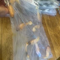 9” Umbrella Rig 4 Arm 11” With 6” Shad (9)  Pearl Black Head  8/0 Mustad New Pkg - Thumbnail 11