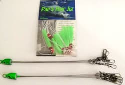 Pap's Umbrella Rig (5 pronged) Qty 2 and Pap's Hair Jig red-white/chart(Qty 5) - Thumbnail 1