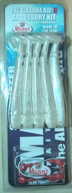 Alabama Rig II Accessory Kit 5-Saltwater Jig Heads 5- Hardnose Soft Plastics - Thumbnail 1