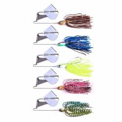 5PCS/Set 16g Blade Spinner Bait with Rubber Skirt Fish Buzzbait Fishing Lure Lot - Thumbnail 1