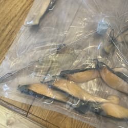 9” Umbrella Rig 4 Arm 11” With 6” Shad (9)  Pearl Black 8/0 Hook Mustad New Pkg - Thumbnail 8