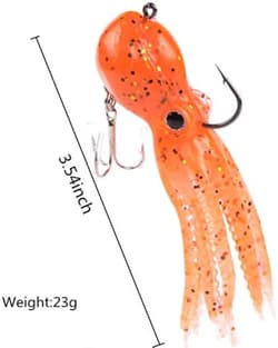 5Pcs Octopus Fishing Lures Skirt Tail Soft Squid Jigs Swimbait Lingcod Rockfish - Thumbnail 4