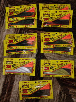 Strike King 3X 5" Zulu Jerk Bait Super Floating Softbait Salt Garlic - Lot of 11 - Thumbnail 1