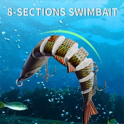 6PCS 21.5g Multi Jointed Bait 8-Segment Fishing Lures Swimbait Bionic Wobbler - Thumbnail 11