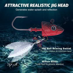 Goture Swimbait Jig Heads, Colored Lead Jig Head Hooks for Freshwater Saltwat... - Thumbnail 3