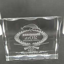 Megabass 20th Anniversary Crystal Trophy Collector's Item Used - Thumbnail 2