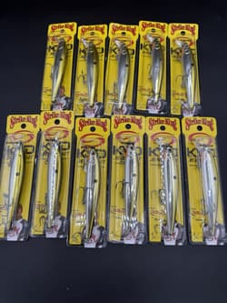 Strike King KVDJ300 Jerkbait  Chrome Gold-Black Lot Of 11 - Thumbnail 2