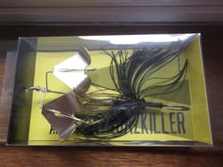 HM Custom Lures Teckel Quazkiller Twin Buzzbait 1/2oz. 06 Black Gold Updraft - Thumbnail 9