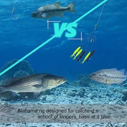 Owemtao Alabama Rig Kit 5 Arms Bass Fishing Kit with Pre-Rigged Swimbaits and... - Thumbnail 6