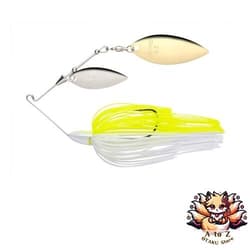 NEW Keitech Baby T-Bone Spinnerbait Double Willow DW 1/4oz #509 White Charcoal - Thumbnail 1