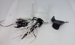 Vtg Lurh Jensen HERB'S Dilly BUZZ Spoon Black Buzzbait Topwater 5/8 Fishing Lure - Thumbnail 2