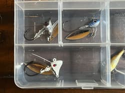 Huge lot of Underspin Jig heads Bass Striper Walleye Strike King, Berkley w/ box - Thumbnail 3