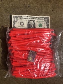 Bulk Pack Surge Tube Lt Red 9/0 Cut Trolling Saltwater Lures Striper Eel Rig #11 - Thumbnail 1