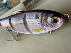 Pogie Lure SHAD Menhaden 2.30 oz. Orig. OC Swimbait White Bait 🔥BASS/Striper - Thumbnail 10