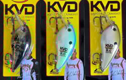 3-Strike King KVD 8.0 Magnum Squarebill Crankbaits 4-1/2" 1-1/8 oz Depth 3-7 ft - Thumbnail 2