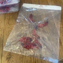 9” Umbrella Rig 4 Arm 11” With 5.5” Squid (9)  8/0 Mustad New Pkg Red Black Head - Thumbnail 14