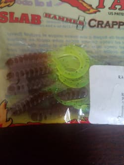 Strike King Rage Tail Slab Crappie Grub 2"  - Thumbnail 2