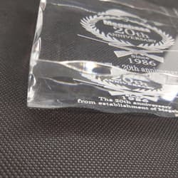Megabass 20th Anniversary Crystal Trophy Collector's Item Used - Thumbnail 3